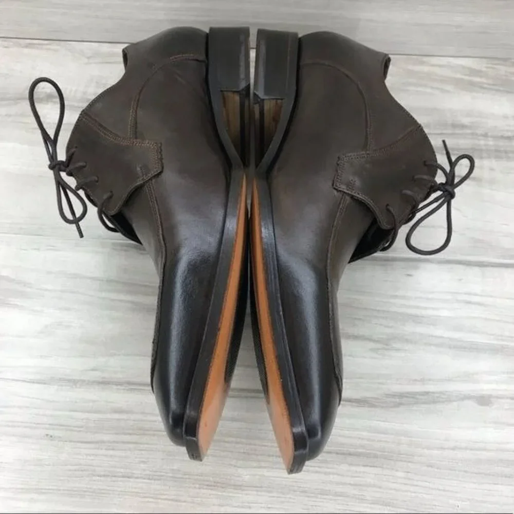 Sarar Dress Shoes Men's EU 44 Brown Leather Derby Oxford Lace Up